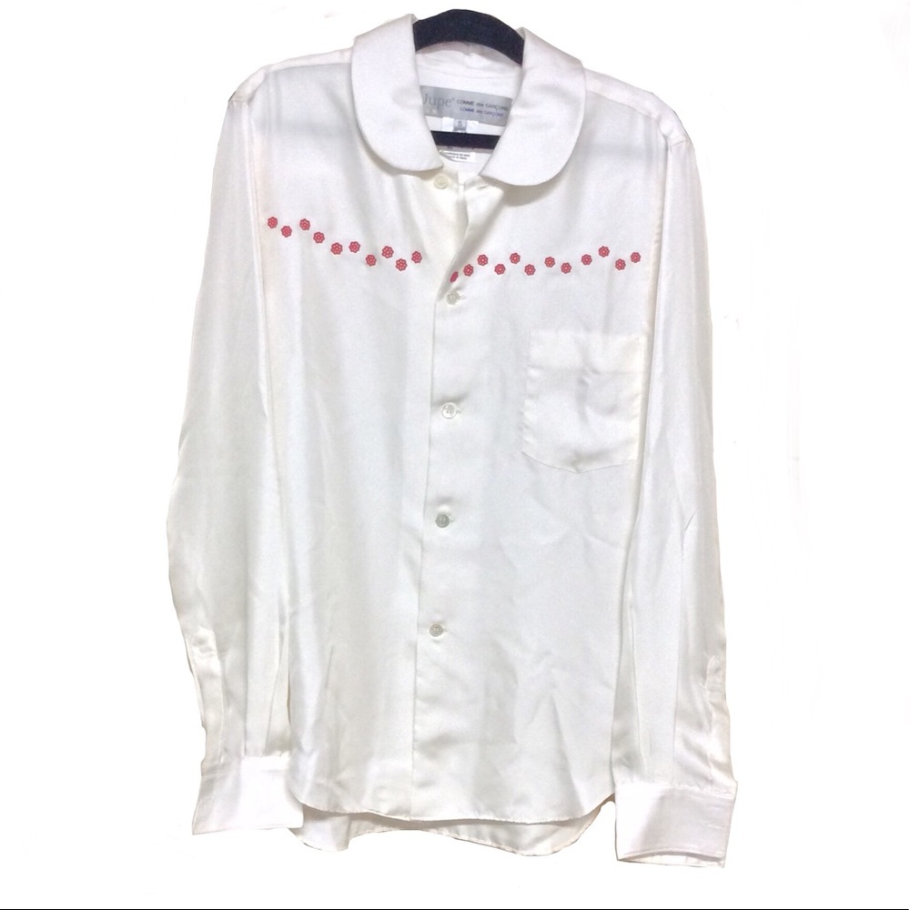 👹SOLD👹Comme des Garcons Cream silk blouse S NWOT
